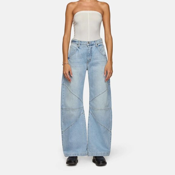 NEW EB DENIM Freddy Cropped Barrel Jeans in daphne for women 1125 8t4 - Picture 6 of 10